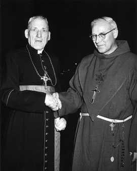 Very Rev. Bonaventure Koelzer with Richard Cardinal Cushing